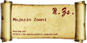 Mojszin Zseni névjegykártya